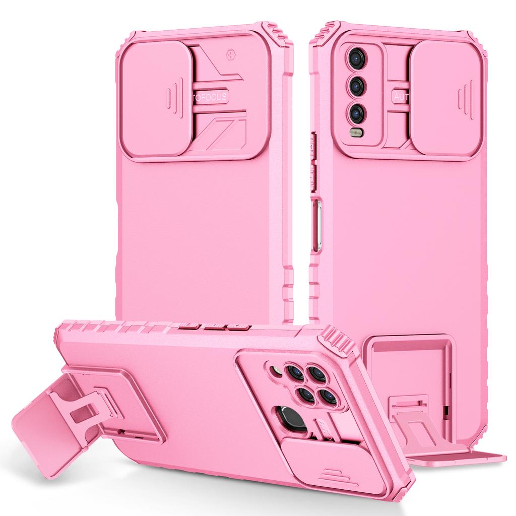 Противоударный чехол для VIVO Y95 Y93 Y91i Y91C Y76S Y72 Y53S 5G слайдер камера объектив защита подставка телефон чехол для Y50 Y30 Y20S Y20i