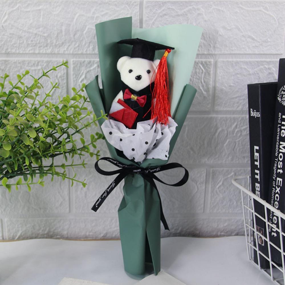 Прекрасный букет из мишек на выпускной Прекрасный мишка Докторский мишка Игрушечный мишка Плюшевый букет из мишек Сезон выпускных