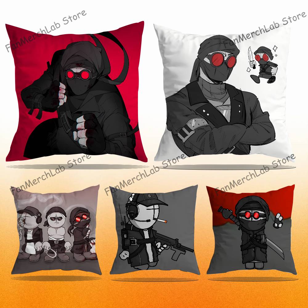 Anime HHank SSharkrobotS Pillowcase Pillowslip Cushion Plush Boys Girls Cartoon Anime Kawaii Decoration Kids Birthday Gifts
