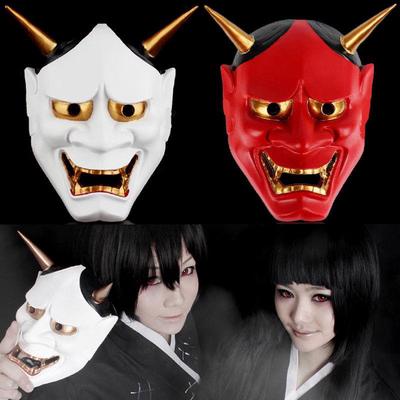 Винтажная японская буддийская злая маска Oni Noh Hannya, костюм на Хэллоуин, маска ужаса