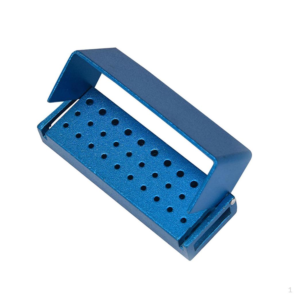 Burs Holder Sturdy with Open Flip Cover Aluminum Opening Box Case Block