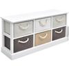 VidaXL Storage Bench 6 Drawers Wood
