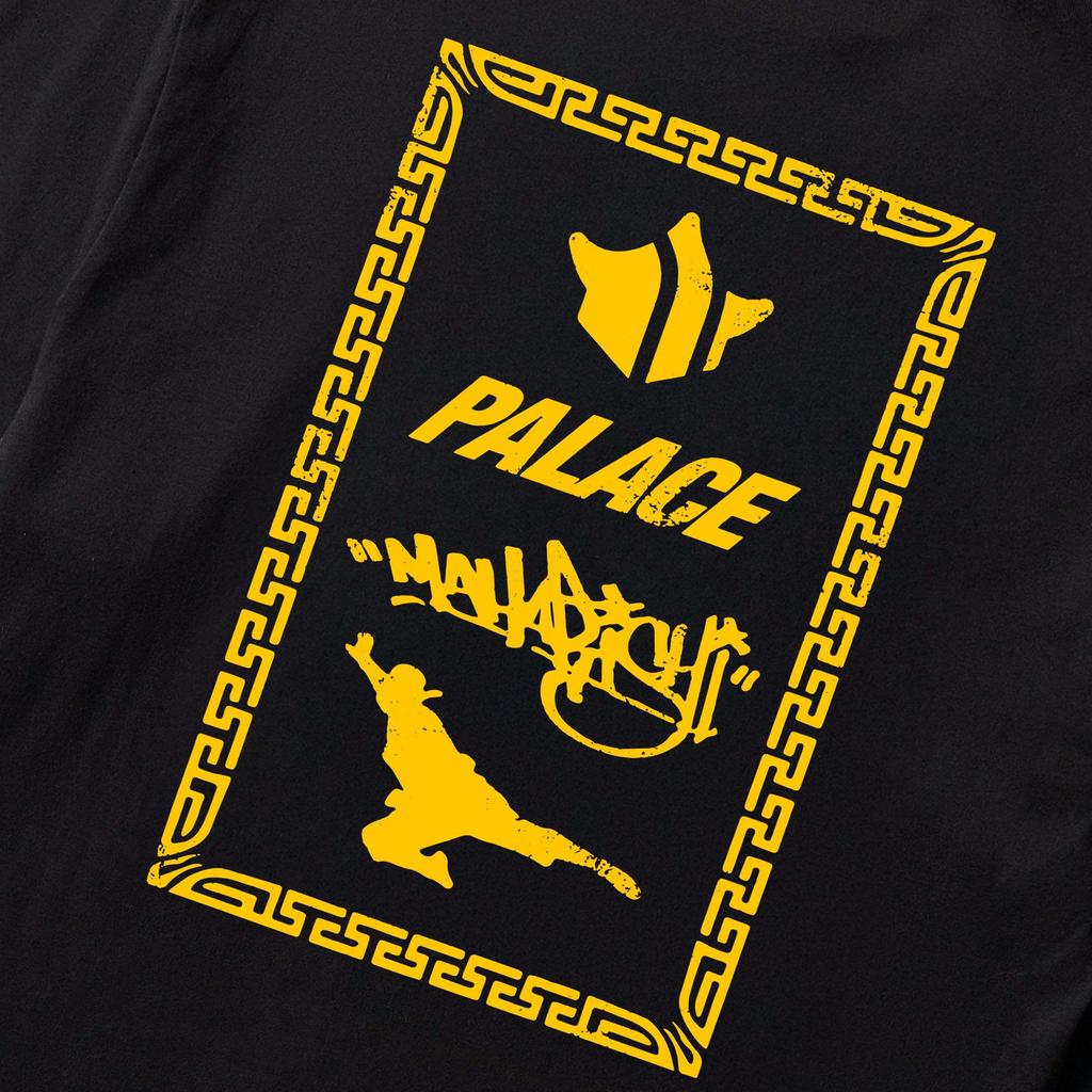 Palace X Maharishi Shaolin Tag Long-Sleeve Black Unisex Tops P28MHES003