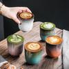 200ml Japanese Retro Kiln-Change Ceramic Coffee Latte Art Cup Gradient Large Tea Cup