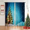 Рождественские украшения Шторы Рождественская елка Санта-Клаус Мультфильм Принт Шторы Ресторан Спальня Праздничное украшение Шторы