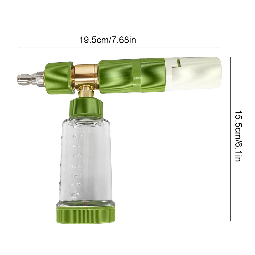 100 мл Пенообразователь с быстросъемным соединителем 1/4 дюйма Регулируемая пушка для мойки высокого давления Распылитель снежной пены для чистки автомобилей внедорожников
