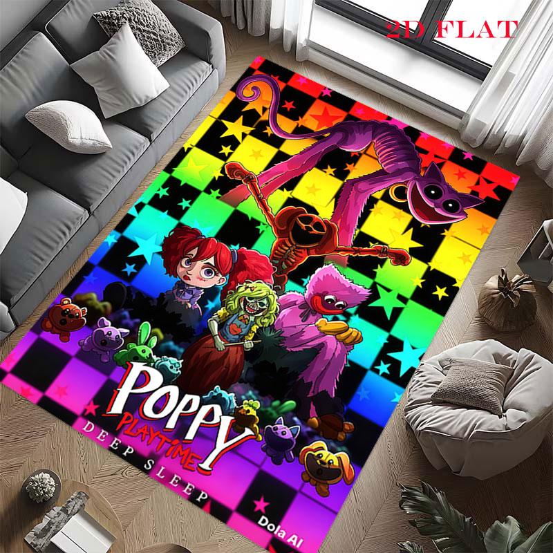 Poppy Playtime Carpet Rug for Living Room Bedroom Home Sofa Decoration,Kids play Nonslip Floor Mat