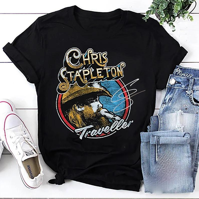 Chris Stapleton Country Music Heavy Cotton Black Unisex S-5XL Tee Shirt DI327 Unisex T-Shirt
