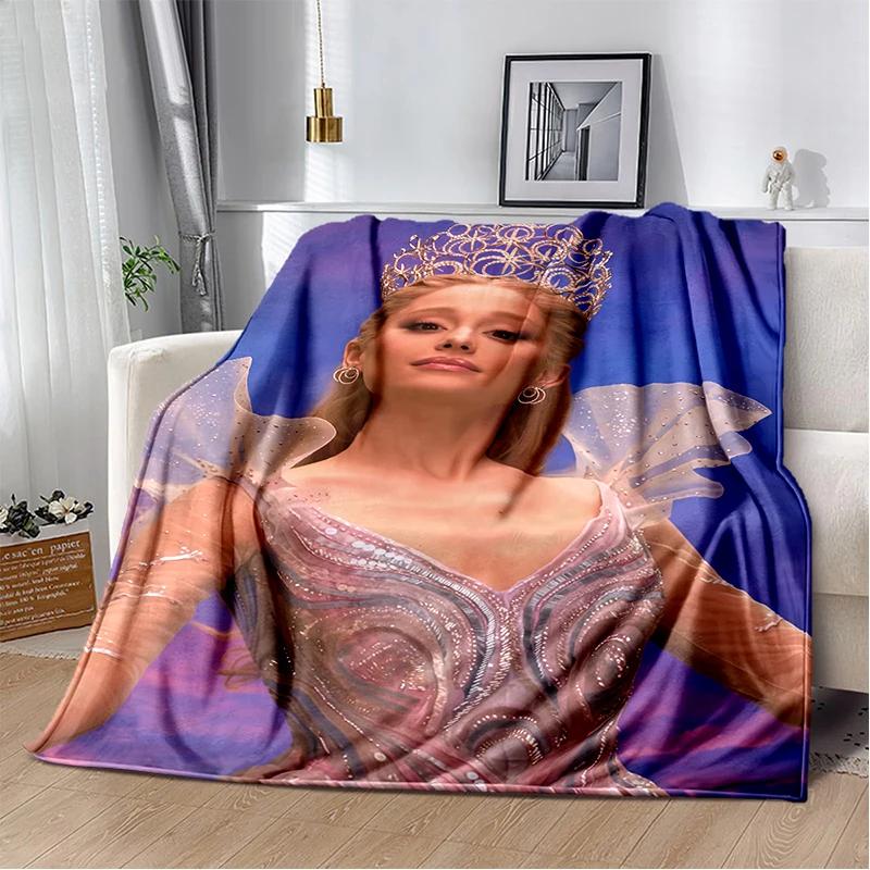 3D Музыкальный мультфильм Глинда Злая Мультфильм Мягкое Плюшевое Одеяло, Фланелевое Одеяло Плед для Гостиной Спальни Кровати Дивана Покрытие