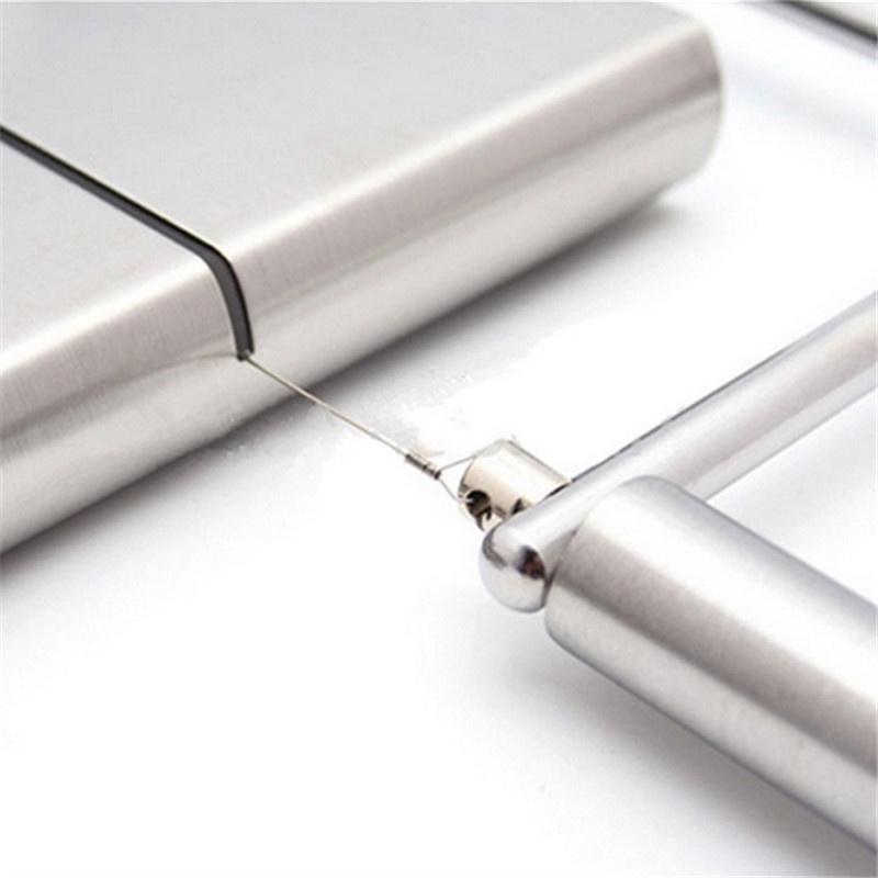 Cheese Slicer Stainless Steel 6Pcs Wire Cutter with Serving Board for Hard and Semi Hard Cheese Butter Kitchen Accessories Tools