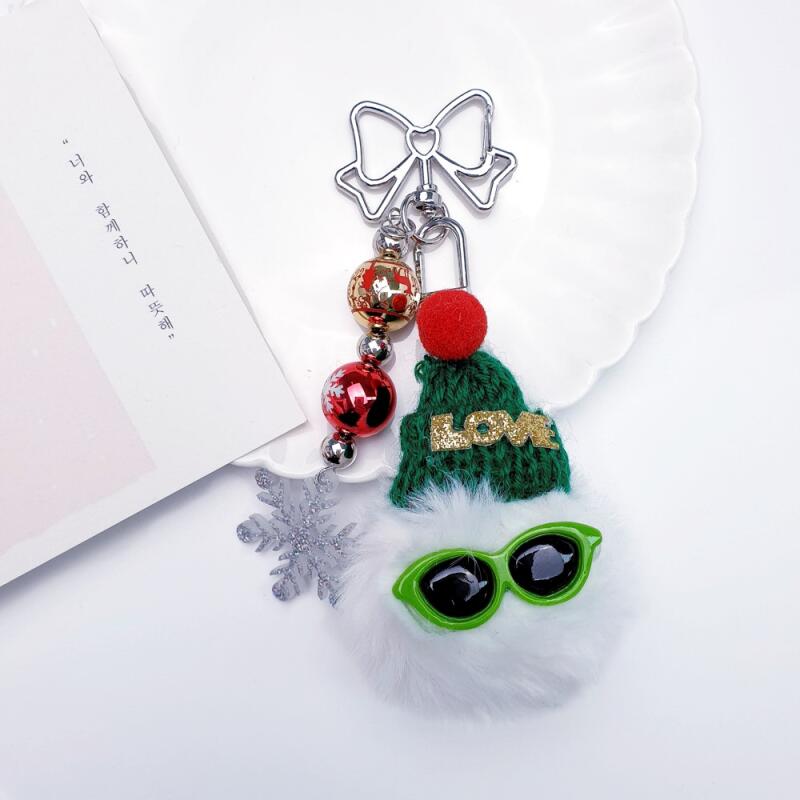 Тканевая Рождественская Любовь Меховая Шапка Солнцезащитные Очки Меховая Кукла
