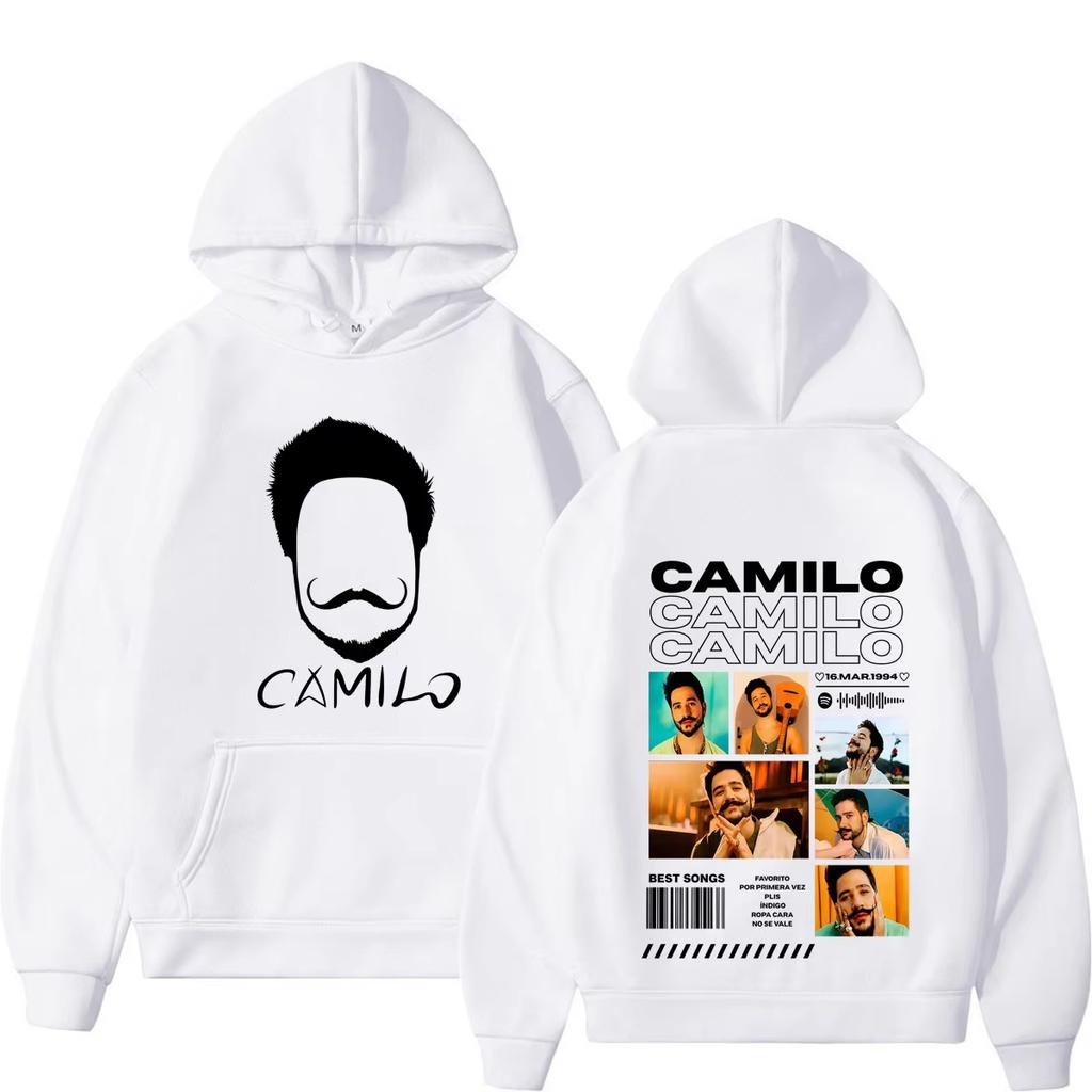 Hot Sale Singer Camilo Album Tour 2026 Print Hoodies Y2K Unisex Vintage Casual Streetwear Fashion Soft Sweatshirt Loose Cozy and Versatile