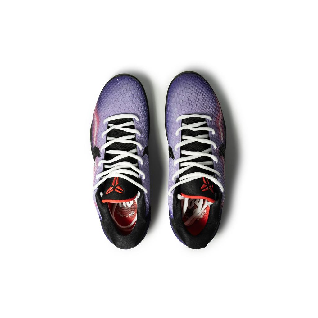 Nike Баскетбольные кроссовки Zoom Kobe 6 Унисекс Низкие Черный/Фиолетовый/Розовый FQ3546-001(Команда258-)