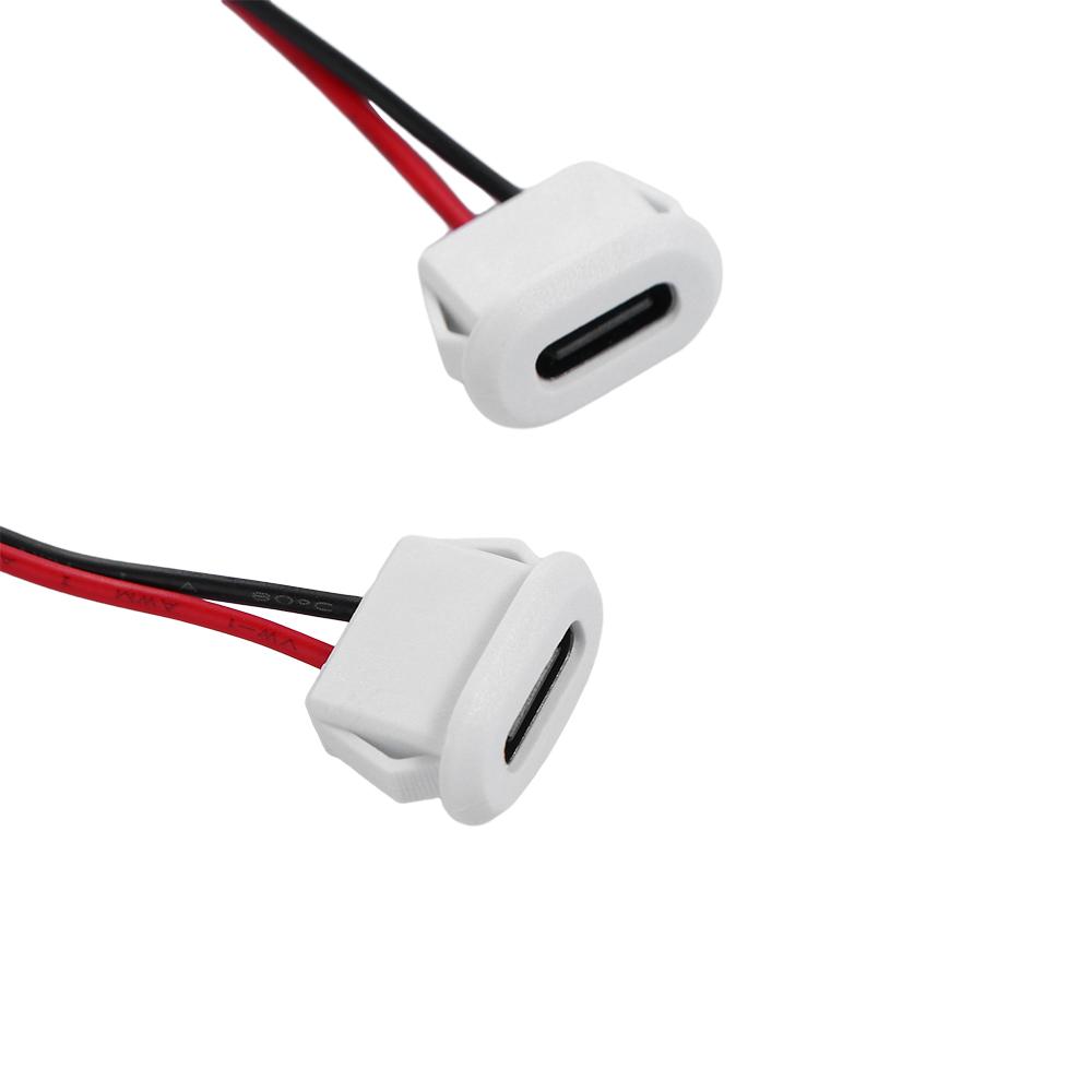 Base With Welding Wire Female Socket USB-C Connector Charging Interface USB-C Type 2 Pin Connector