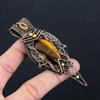 Tiger Eye, Citrine Gemstone Pure Copper Wire Wrapped Handmade Pendant Jewelry For Gift