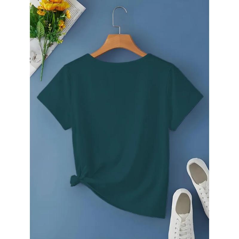 Женская футболка с V-образным вырезом, напечатанная на 3D-принтере, с рисунком котенка, универсальная, летняя, свежая, женская версия, дышащая, машинная стирка, топ для улицы