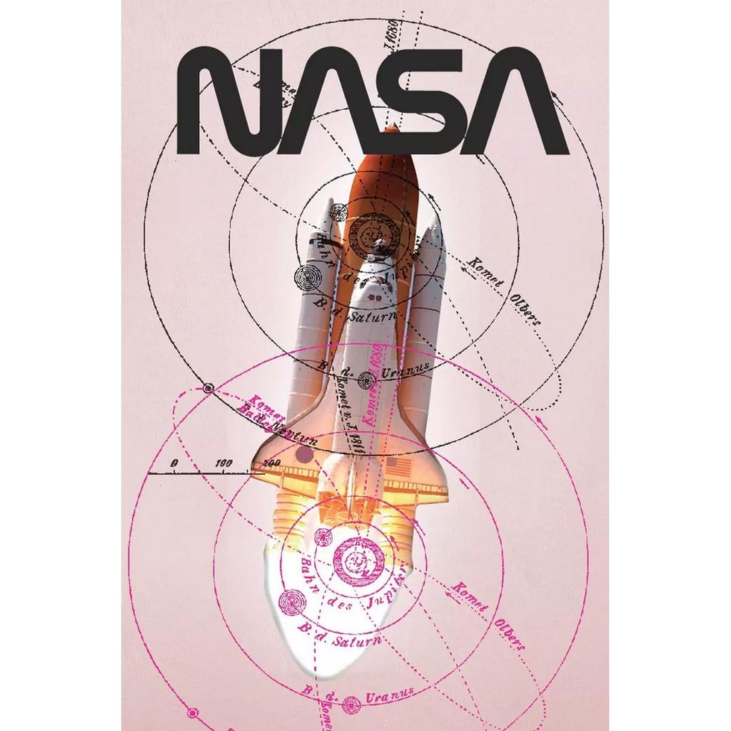 NASA Womens/Ladies Rocket Oversized T-Shirt