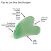 2 In 1 Green Roller And Gua Sha Tools By Natural Jade Massager With Stones