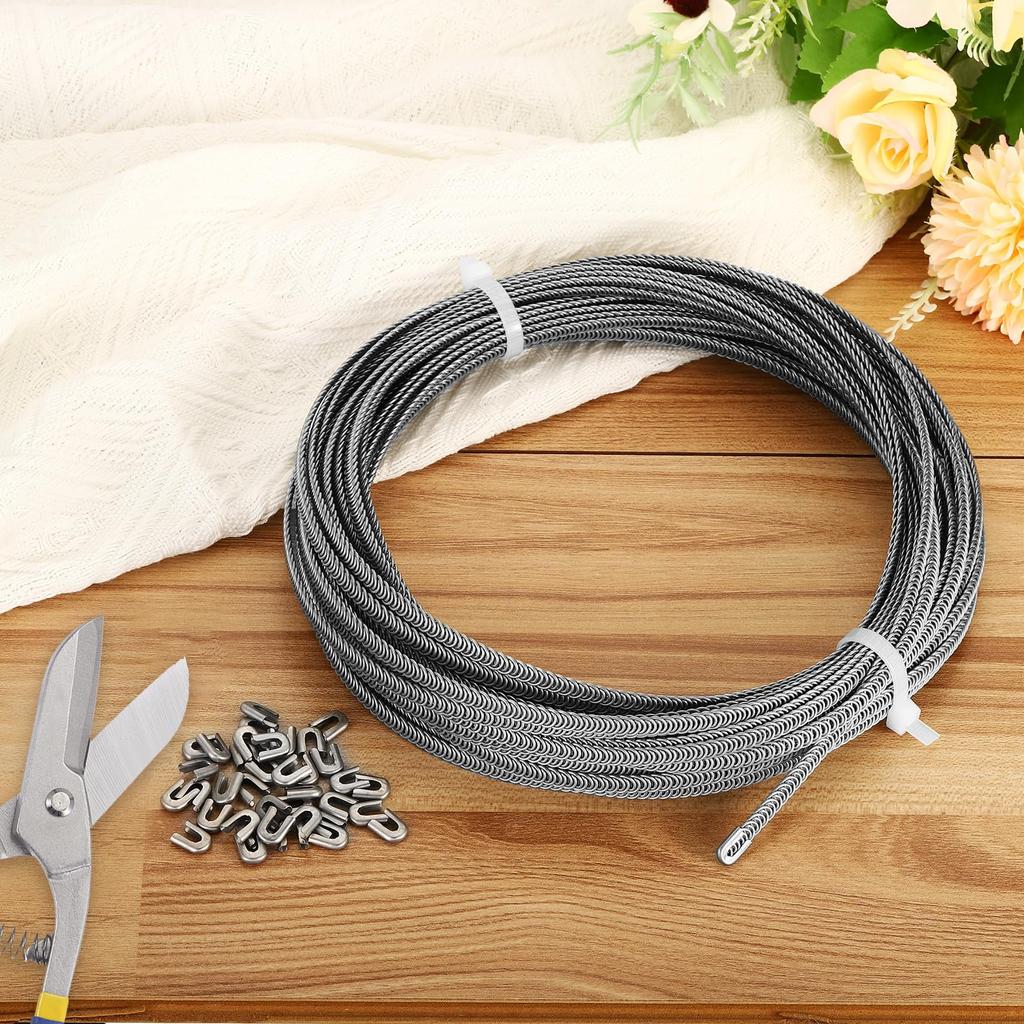 PATIKIL 33 фута 304 Нержавеющая сталь Корсетные кости Спиральная сталь Металлические кости 32 шт. Наконечники для костей Конструкция и форма Принадлежности для изготовления корсетов (Ширина 5 мм)