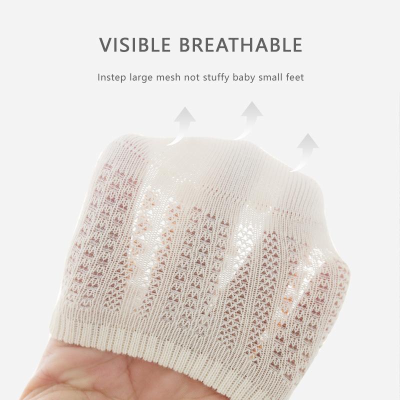 3 пары/лот Летние тонкие детские носки Сетка Носки для малышей Класс А Нескользящие детские напольные носки Короткий паголенок Детские носки-следки