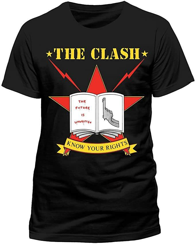 Boy's Casual Cotton Crew Neck T-shirt T-shirt The Clash Know Your Rights Black