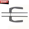 Gate Handle Long Plate Nati 90mm Graphite Key