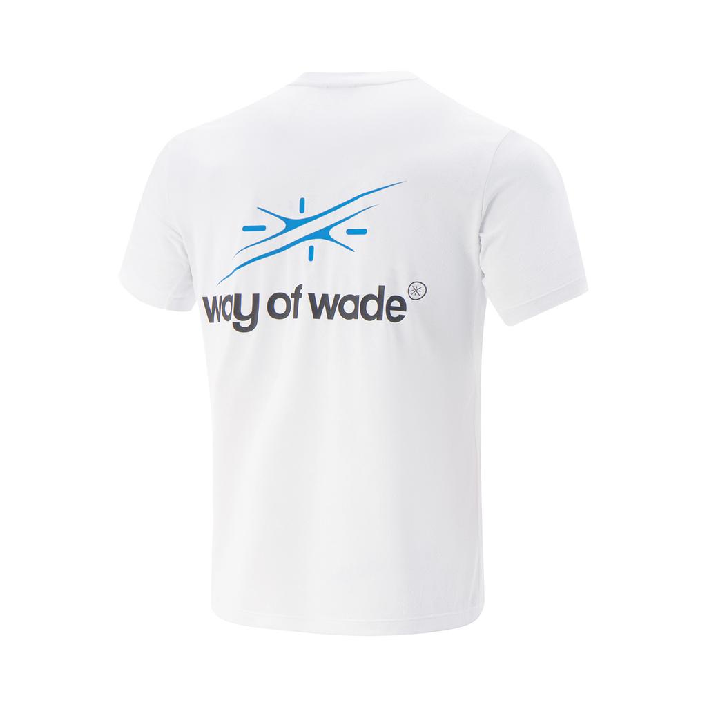 Li Ning Basketball Series Letter Round Neck Breathable Versatile Short Sleeve T-Shirt Men Tops Standard-White ATSV059-4