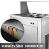 Commercial Rolled Ice Cream Machine, 1000W Fried Yogurt Maker, Double-Layer Dust Cover & Feeding Cups Included