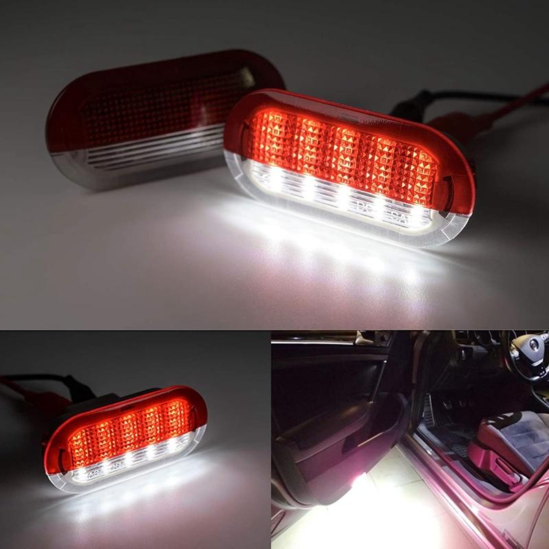 Powerful 2Pcs Led Door Courtesy Lights Under Warning Lamps For Golf 4 Mk4 Bora 6R 1J0 949 105A 1J0949105A 1J0947413