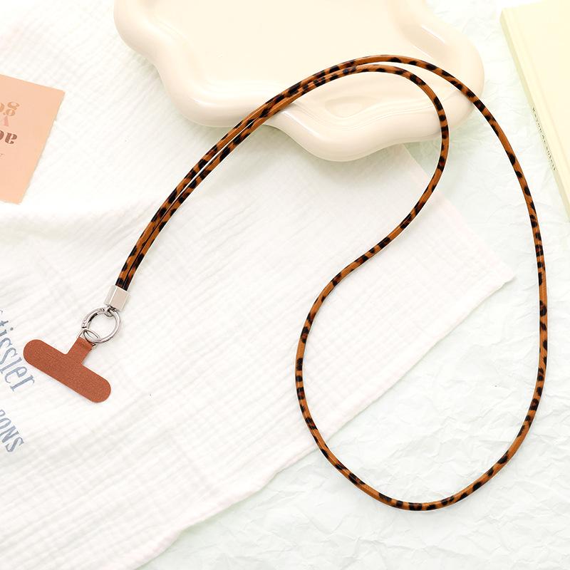 Цепочка для телефона с леопардовым принтом - Универсальный короткий шнурок и ремешок через плечо