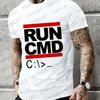 Мужские футболки Run Cmd Computer Programmer футболки забавный подарок на день рождения для мужчины бойфренда мужа лето 2024 футболка с коротким рукавом