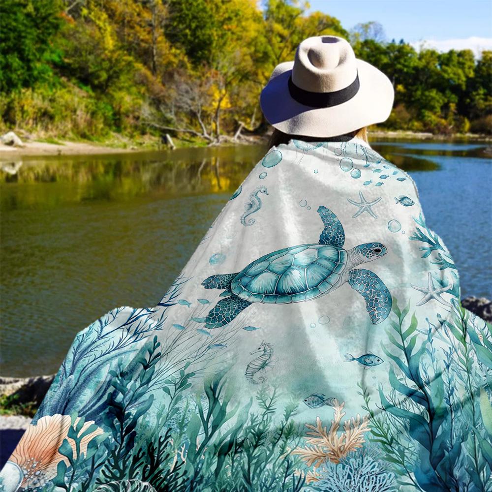Ocean Sea Outdoor Flannel Blankets, Outdoor travel, Home Blankets, Fan Gifts,Suitable for All Seasons, Christmas Gifts. R1127069