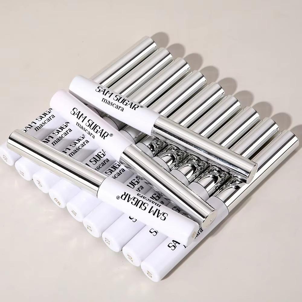 Тушь для ресниц с шелковыми волокнами, цветная, ультратонкая кисточка, удлиняет ресницы, водостойкая, стойкая, быстросохнущая, зеленая, розовая, подкручивающая тушь, макияж