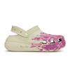 Crocs Crush Clog 811 Made Heartbeat Live High Street Ink Splash Personality Gift Box Shoes Unisex Same Bone White Powder