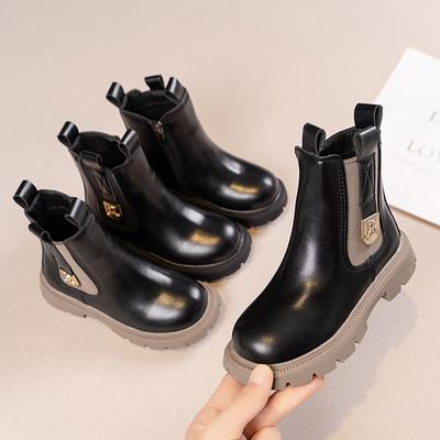 Ботинки Martin для девочек, осенние и зимние новые детские ботинки, короткие ботинки для больших детей в британском стиле, стильные кожаные ботинки для девочек