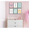6pcs Colorful Girls Rules Canvas Wall Art Cute Colorful pirational Posters Print Paintings Teen Girls Room Pictures Wall Decor for College Apartment