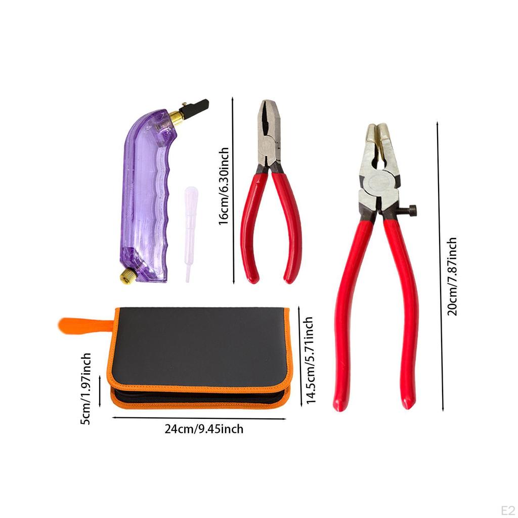 Набор инструментов для резки стекла, брелок, пресс-клещи, масляная пипетка, бегущая по плитке для мозаики