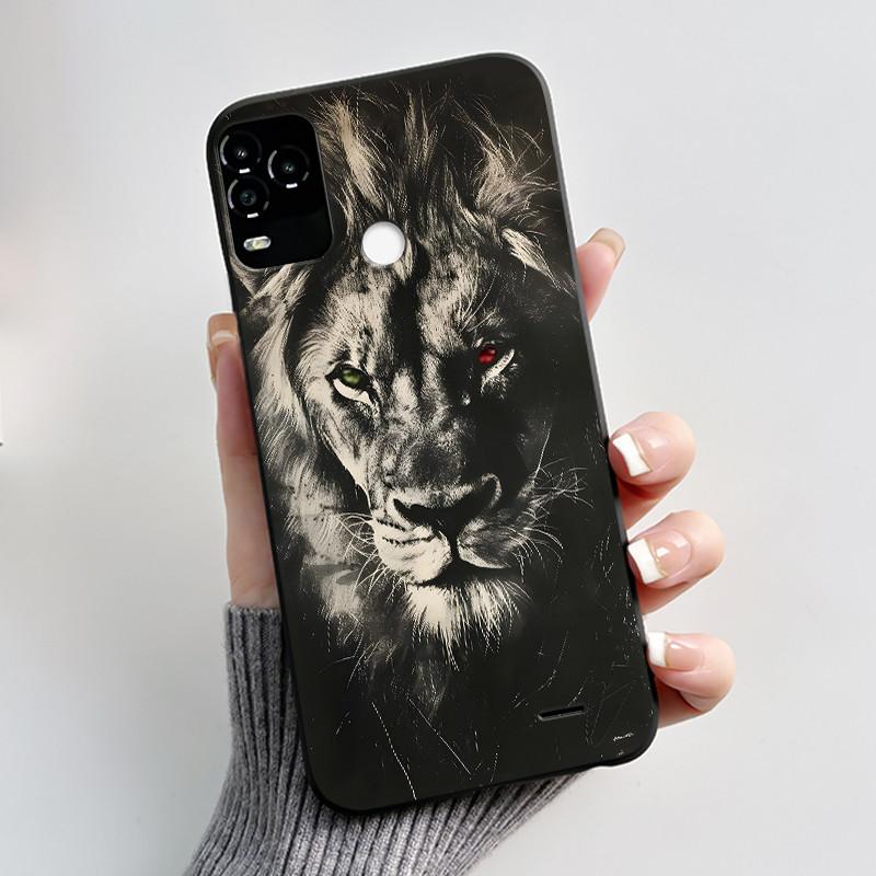 Black Phone Case For BLU G71 Plus (G71+ G71P) Shockproof For BLU G71 Plus (G71+ G71P) Little Rabbit In The Flowers Pattern Cover