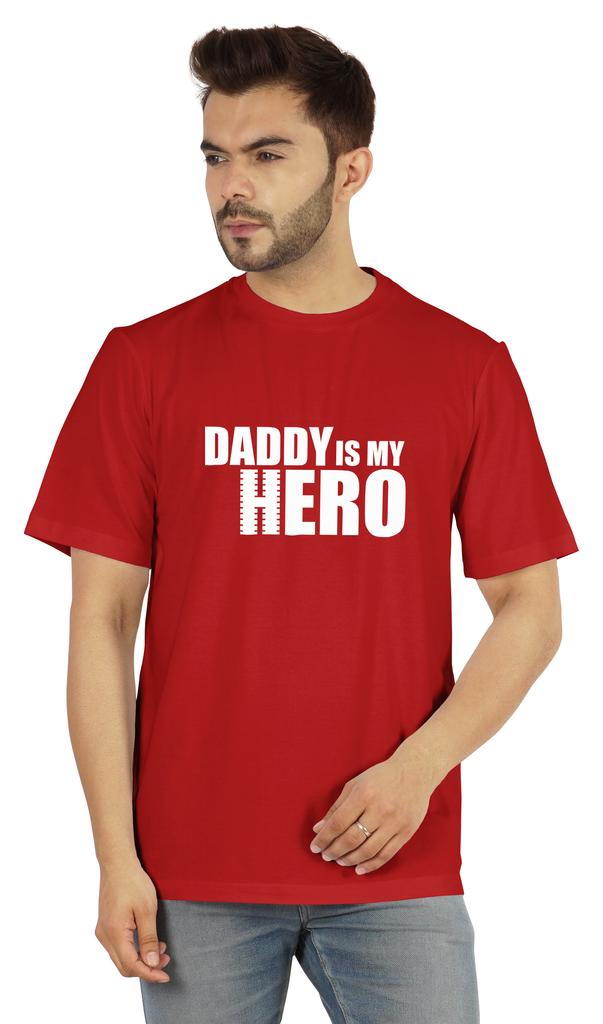 Inkmeso Футболка с графическим принтом для мужчин Футболка Daddy Is My Hero Футболка из джерси Футболка ко Дню отца