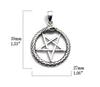 Pentagram Devil Star Star Snake Reptile Pendant Silver 925