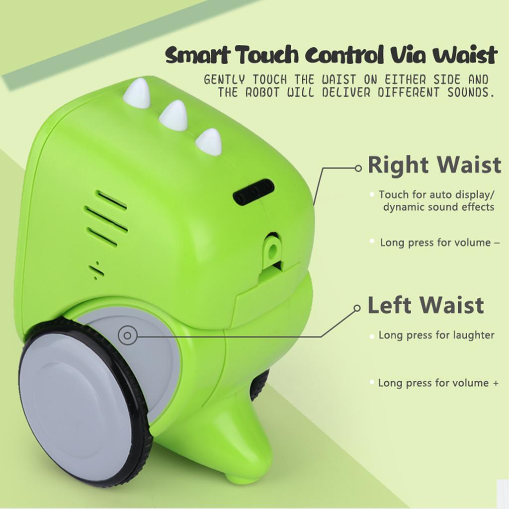 Intelligent Smart Talking Robot with Facial Expression Voice Recording Touch Sensor Gesture Control Mini Robotics