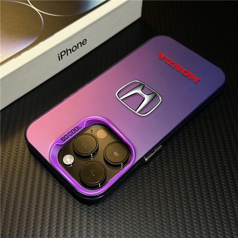For Honda Emblem Mobile Phone Case For iPhone 11 12 13 14 15 16 Pro Max Plus Soft Case Cover Protector Decoration Accessories RV4