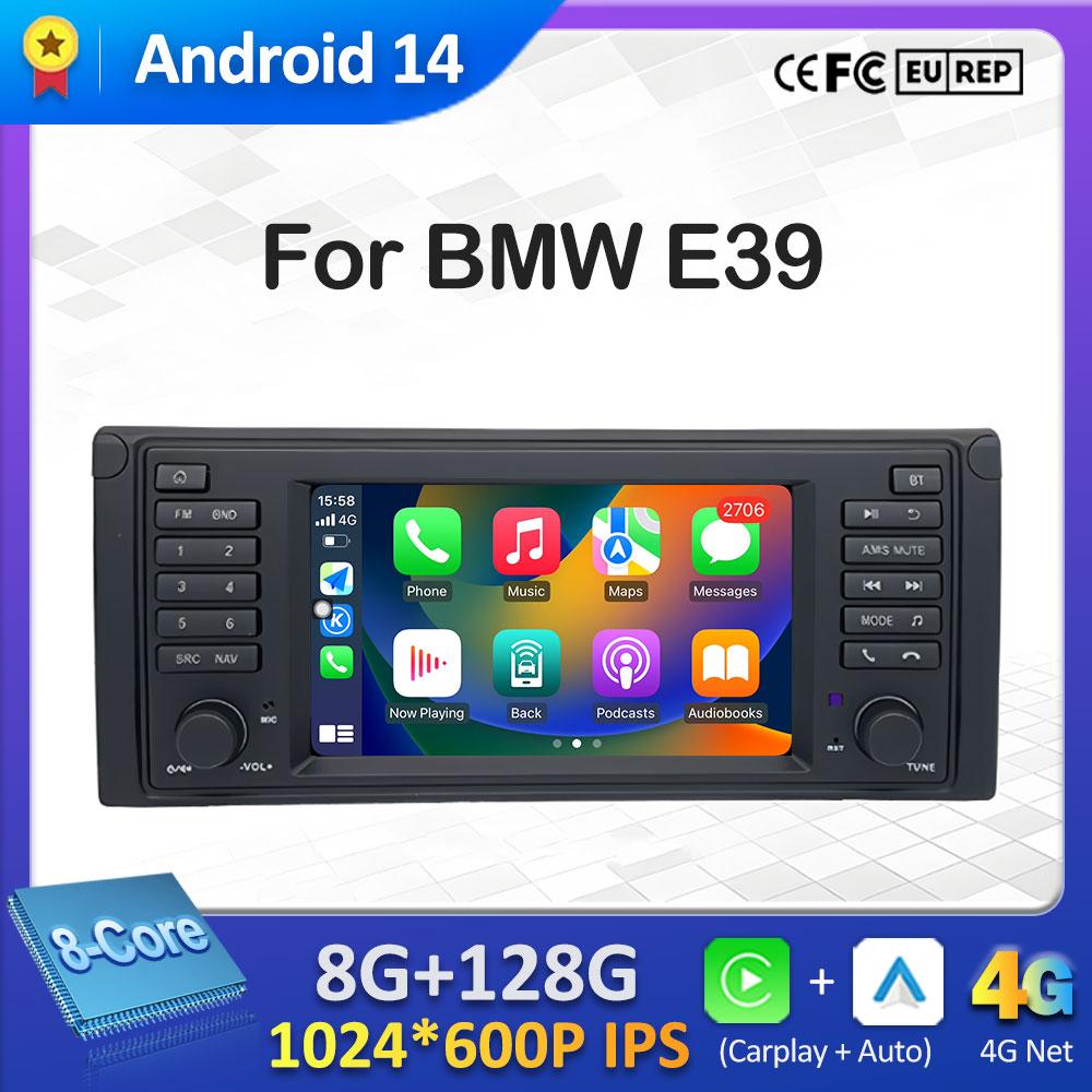 For BMW E39 GPS Navigation Wireless Carplay Autoradio 2.5D Touch Screen Car Video Radio Multimedia Player Android Auto Head Unit