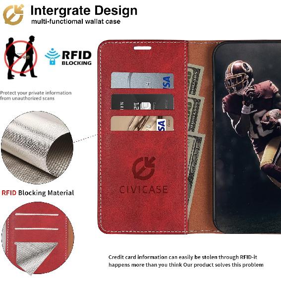 for Samsung Galaxy Note 10 Plus Wallet Case,RFID Blocking Leather Case Credit Card Holder,Flip Folio Magnetic Stand for Samsung Galaxy Note 10 Plus