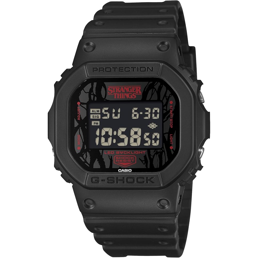 Мужские часы Casio G-Shock DW-5600STT-1JR Модель-коллаборация Stranger Things Черный