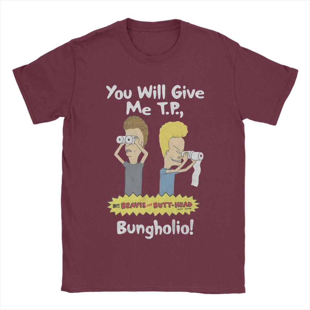 Vintage Beavis and Butthead TShirt for Men Crew Neck Cotton T Shirt  Short Sleeve Tees New Arrival Clothing
