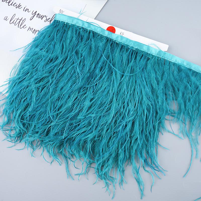 Diy Handmade Accessories Colorful Ostrich Feather Cloth Edge Decorative Accessories Clothing Accessories Wedding Skirt