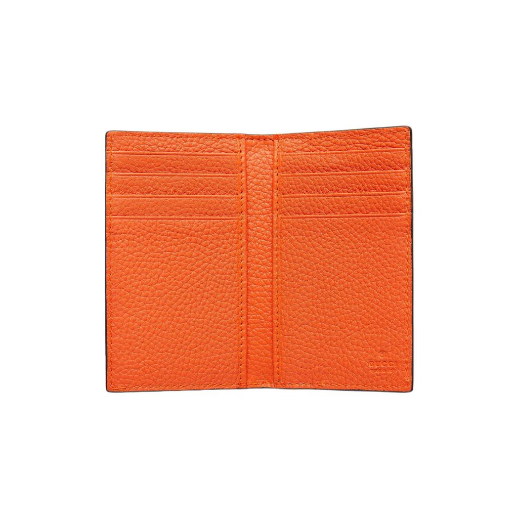 Gucci Держатель для карт GG с тиснением, оранжевая кожа 739478-AABY0-7505