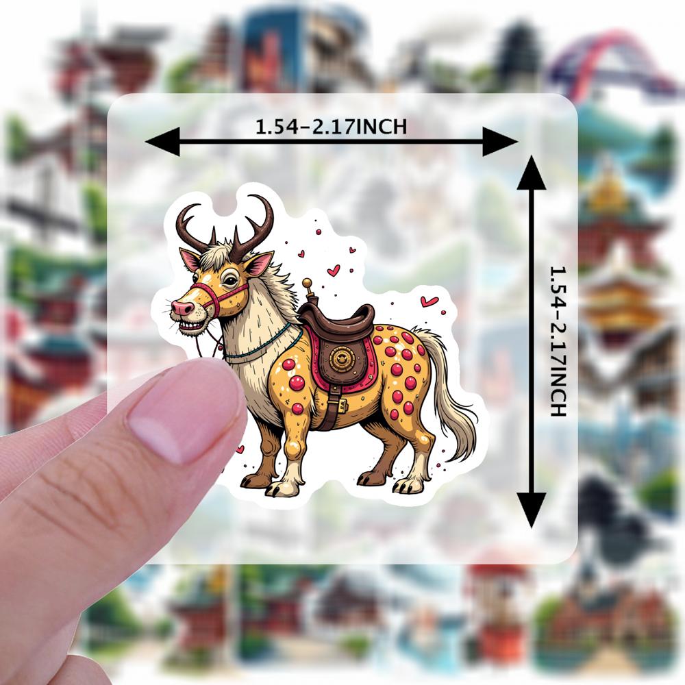 35pcs-70pcs Landscape Japanese Architecture Stickers Traditional Travel Sticker Pack PVC Sticker For Car Sticker Phone Laptop