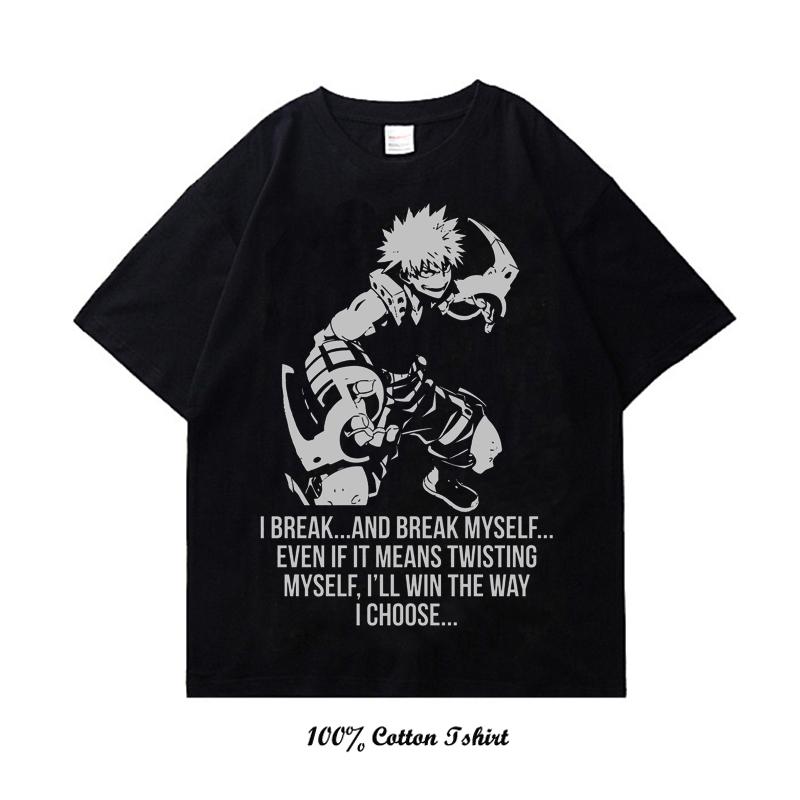 My Hero Academia Graphic Print T Shirt Vintage Harajuku Streetwear Short Sleeve Plus Size Cotton Crew Neck T Shirt Women Unisex